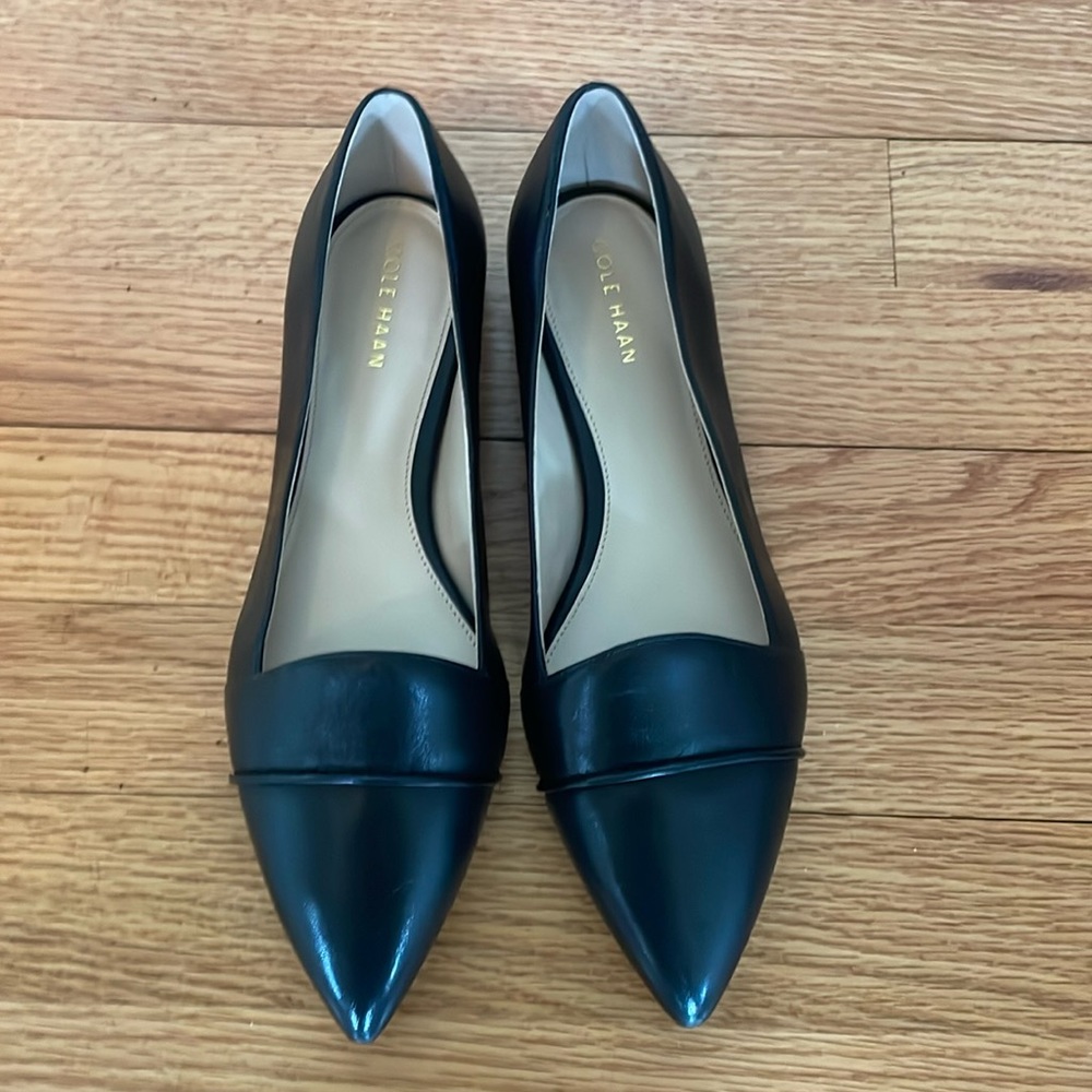 Cole Haan black leather flats 6.5 never worn